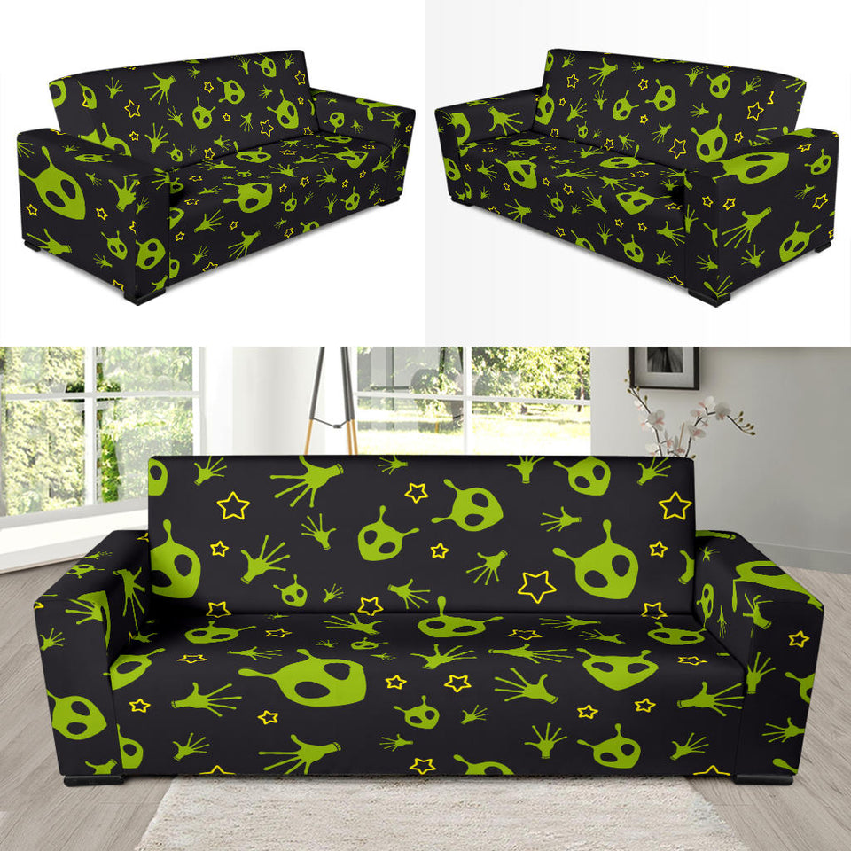 Alien Pattern Print Design 02 Sofa Slipcover
