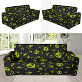 Alien Pattern Print Design 02 Sofa Slipcover
