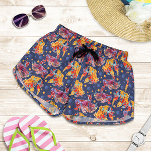 Goldfish Pattern Print Design 05 Women Shorts