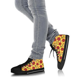 Pizza Texture Pattern High Top Canvas Shoes Pillow