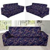 Eggplant Pattern Print Design 04 Sofa Slipcover