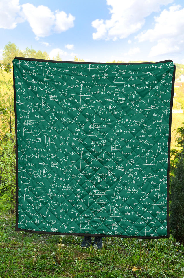 Math Pattern Print Design 01 Premium Quilt