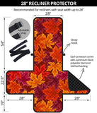 Autumn maple leaf pattern Recliner Cover Protector