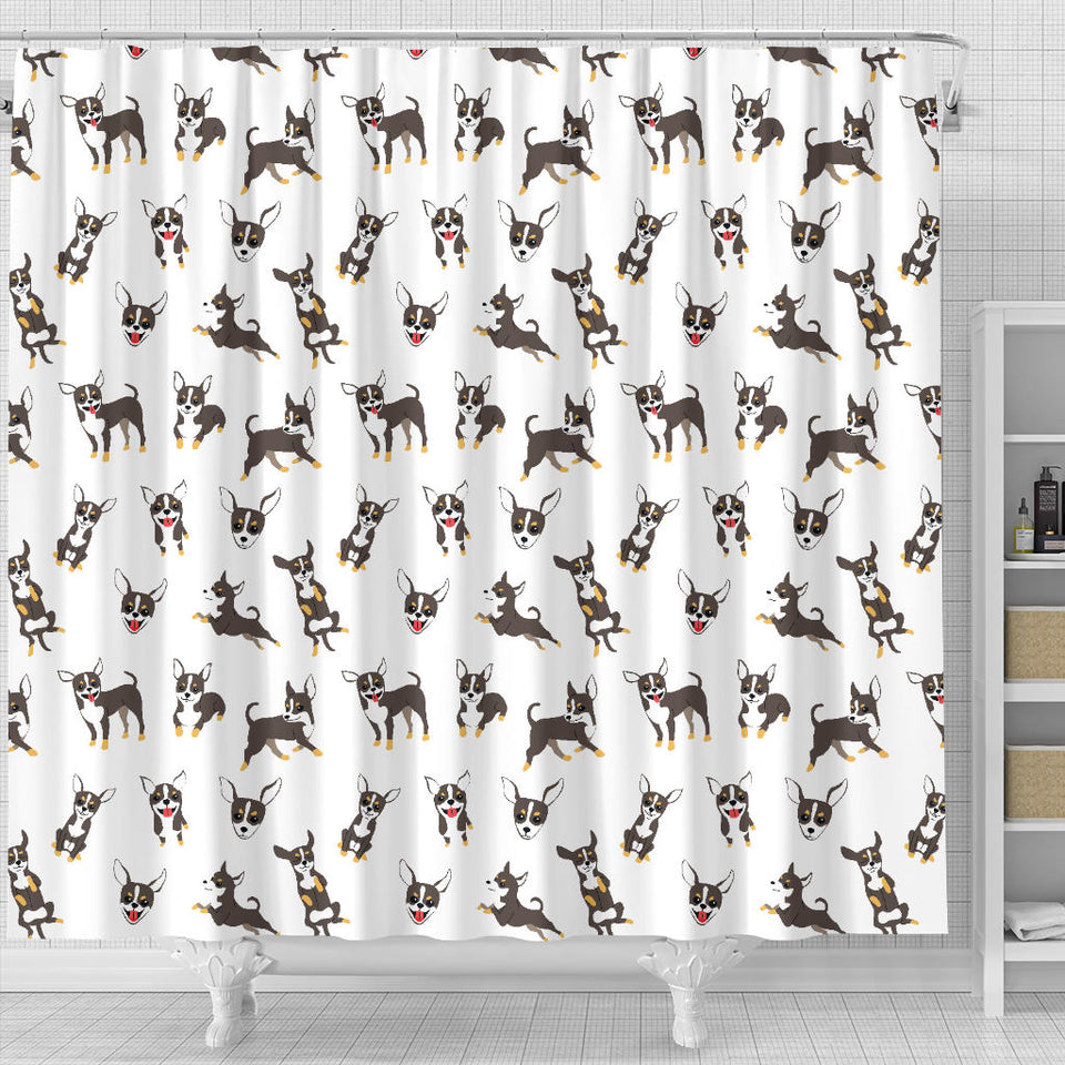 Chihuahua Dog Pattern Shower Curtain Fulfilled In US