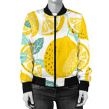 Lemon Design Pattern Women'S Bomber Jacket