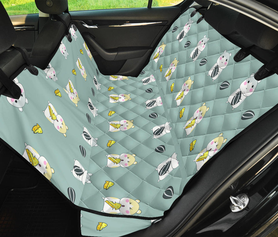 Cute Hamster Cheese Pattern Dog Car Seat Covers