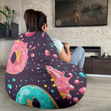 Colorful Donut Glaze Pattern Bean Bag Cover