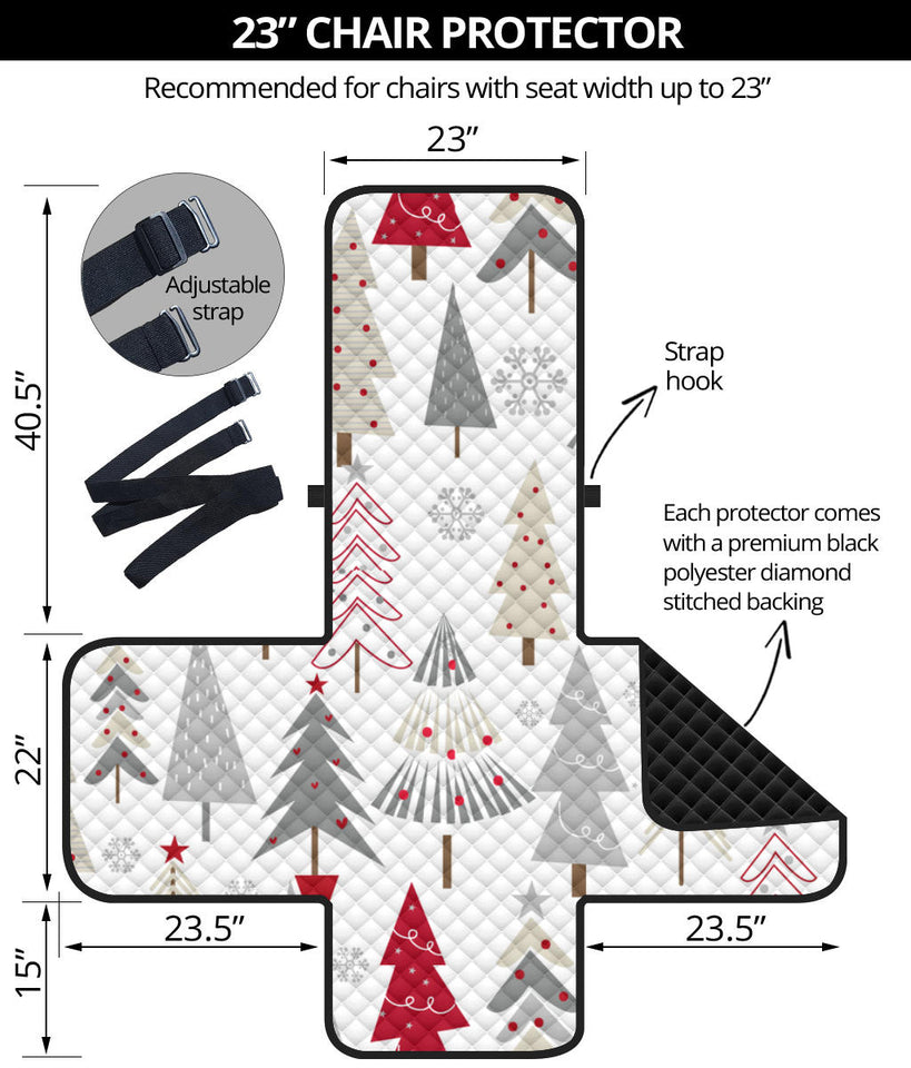 Cute Christmas tree pattern Chair Cover Protector