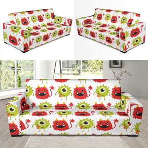 Alien Pattern Print Design 05 Sofa Slipcover