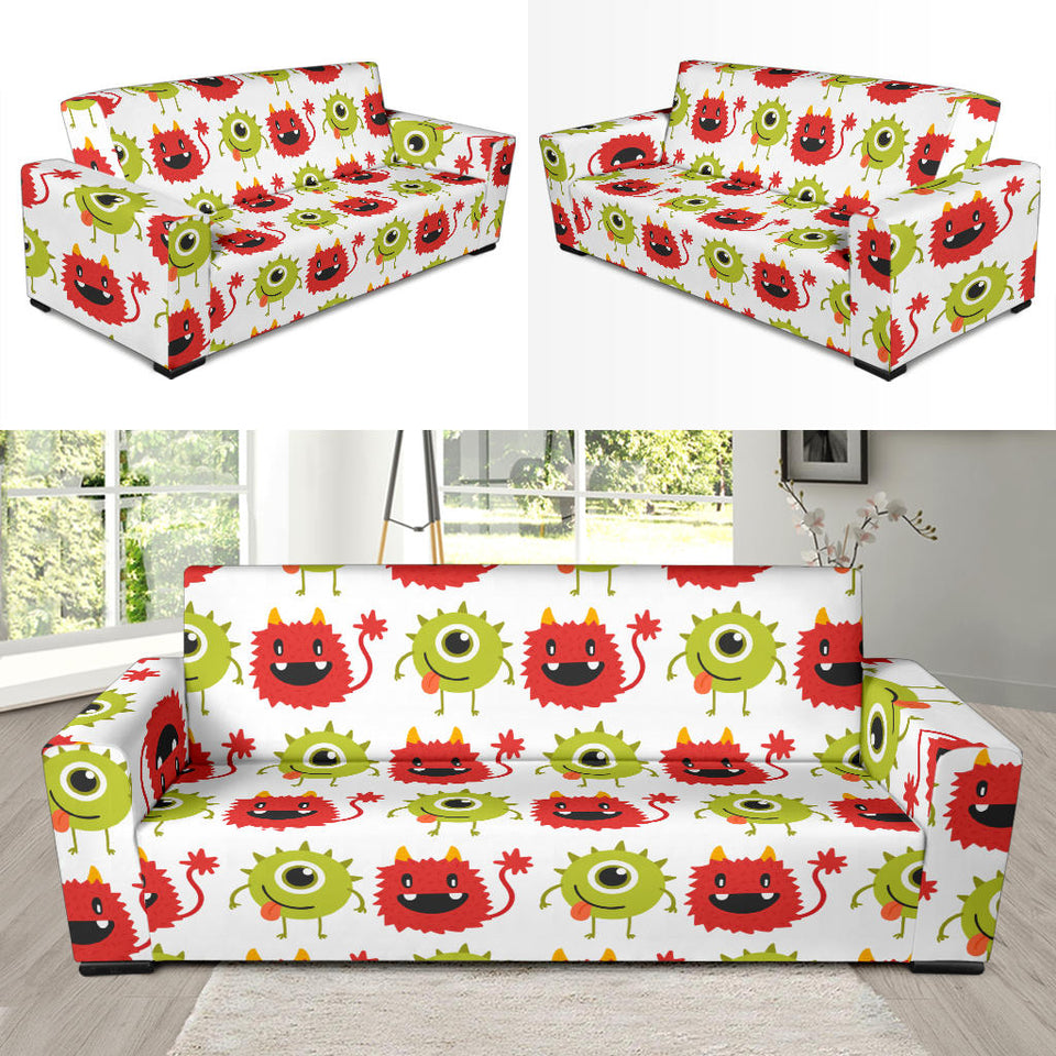 Alien Pattern Print Design 05 Sofa Slipcover