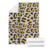 Gray Leopard Print Pattern Premium Blanket