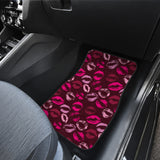 Lips Pattern Print Design 03 Front and Back Car Mats