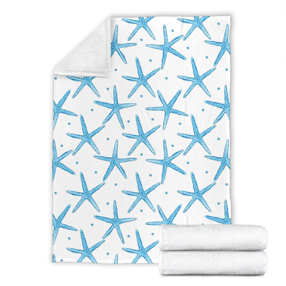 Watercolor Starfish Pattern Premium Blanket