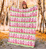 Teddy Bear Pattern Print Design 04 Premium Blanket
