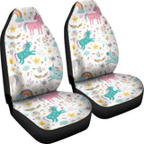 Colorful Unicorn Pattern  Universal Fit Car Seat Covers