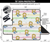 Cute hand drawn mermaid Sofa Cover Protector