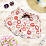 Lips Pattern Print Design 04 Women Shorts