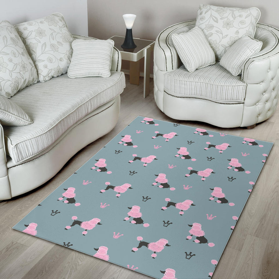 Poodle Dog Pattern Area Rug