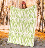 Green Peas Pattern Print Design 03 Premium Blanket