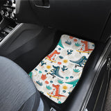Cute Crocodile Pattern Front And Back Car Mats
