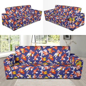 Goldfish Pattern Print Design 04 Sofa Slipcover