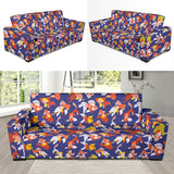 Goldfish Pattern Print Design 04 Sofa Slipcover