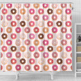 Colorful Donut Pattern Shower Curtain Fulfilled In US