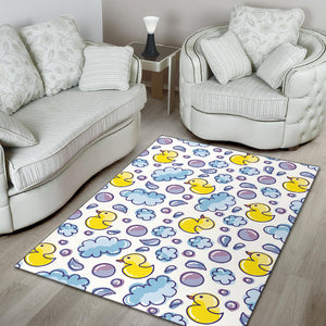 Duck Toy Pattern Print Design 01 Area Rug