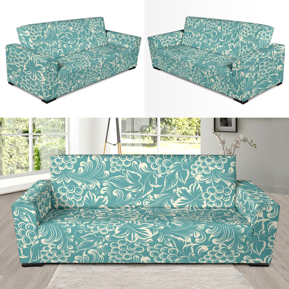 Classic Hand Drawn Grape Pattern Sofa Slipcover