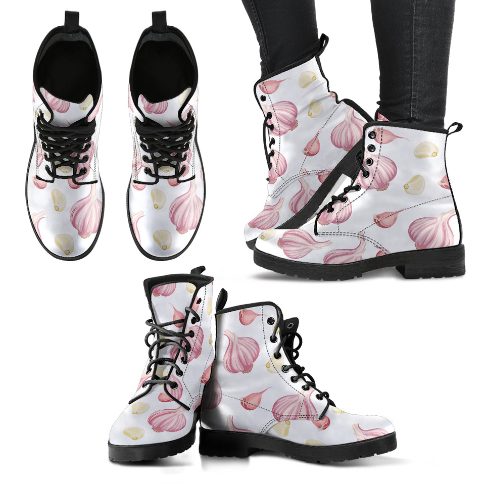 Garlic Pattern Leather Boots