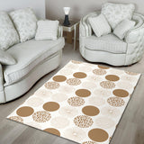 Gold Texture Mushroom Pattern Area Rug