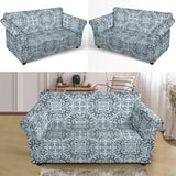 Traditional Indian Element Pattern Loveseat Couch Slipcover