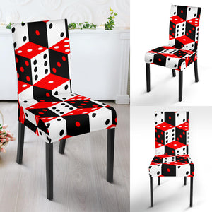 Dice Pattern Print Design 02 Dining Chair Slipcover