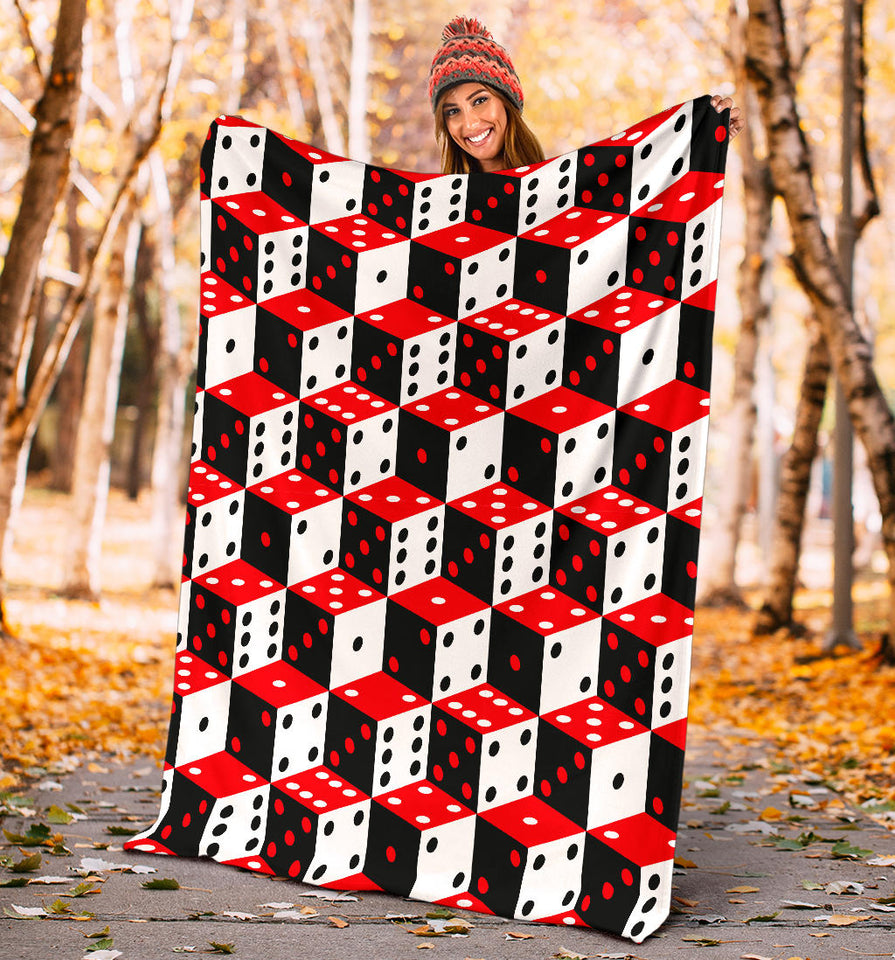Dice Pattern Print Design 02 Premium Blanket