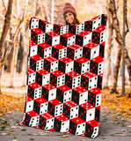 Dice Pattern Print Design 02 Premium Blanket