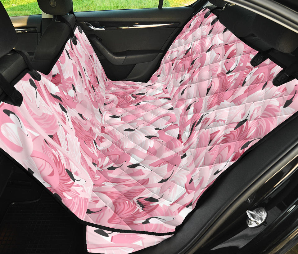 Pink Flamingos Pattern Background Dog Car Seat Covers