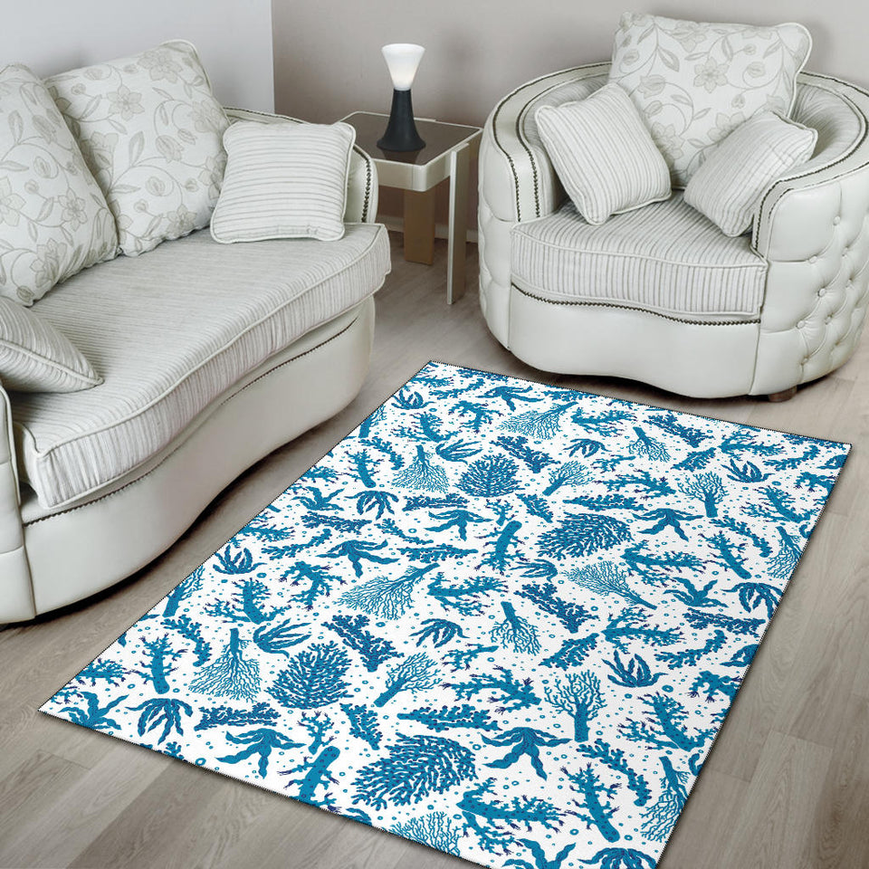 Coral Reef Pattern Print Design 01 Area Rug