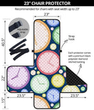 Colorful clock background Chair Cover Protector