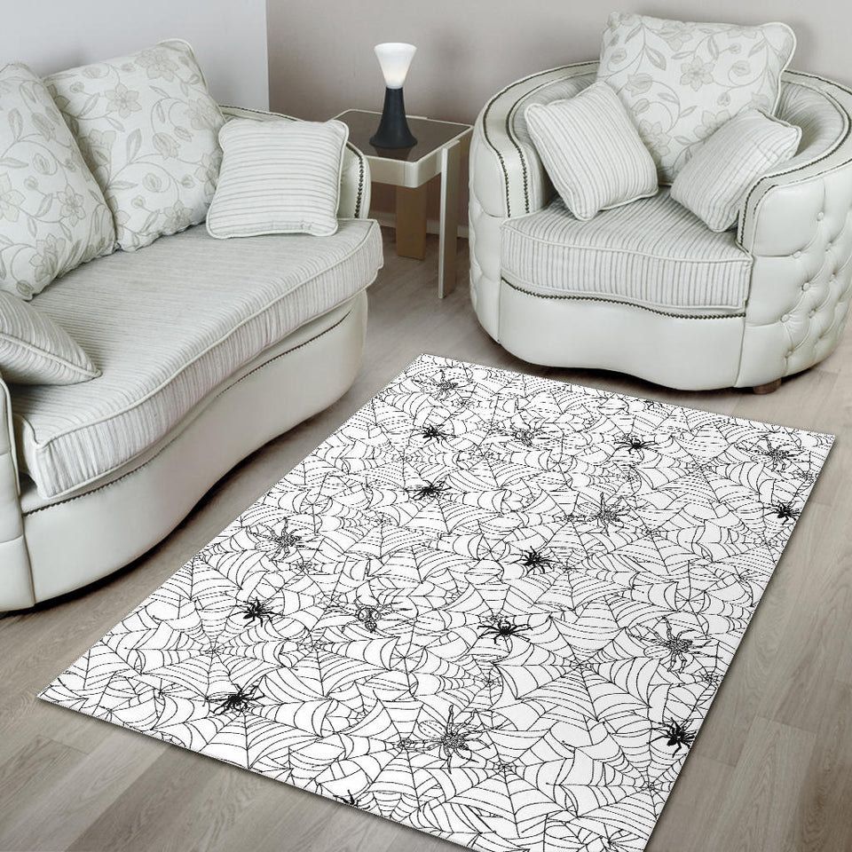 Spider Web Cobweb Pattern Area Rug