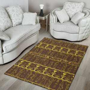Egypt Hieroglyphics Pattern Print Design 03 Area Rug