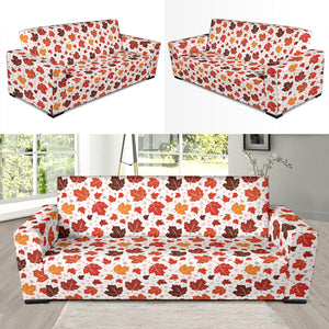 Colorful Maple Leaf Pattern Sofa Slipcover