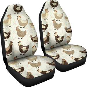 Cute Rooster Chicken Cock  Universal Fit Car Seat Covers