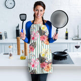 Colorful Orchid Flower Pattern Adjustable Apron