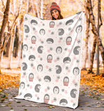 Hedgehog Pattern Print Design 02 Premium Blanket