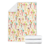 Ice Cream Cone Pattern Premium Blanket