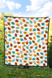 Colorful American Football Ball Pattern Premium Quilt
