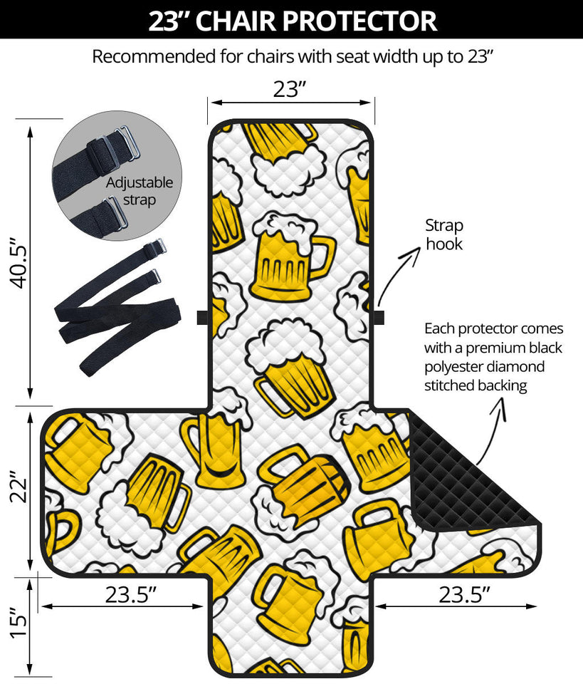 Beer design pattern Chair Cover Protector