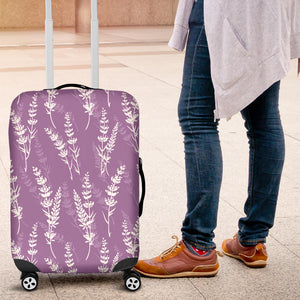 Lavender Flowers Purple Pattern Luggage Covers