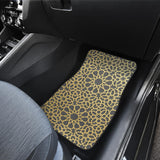 Arabic Star Gold Pattern Front And Back Car Mats