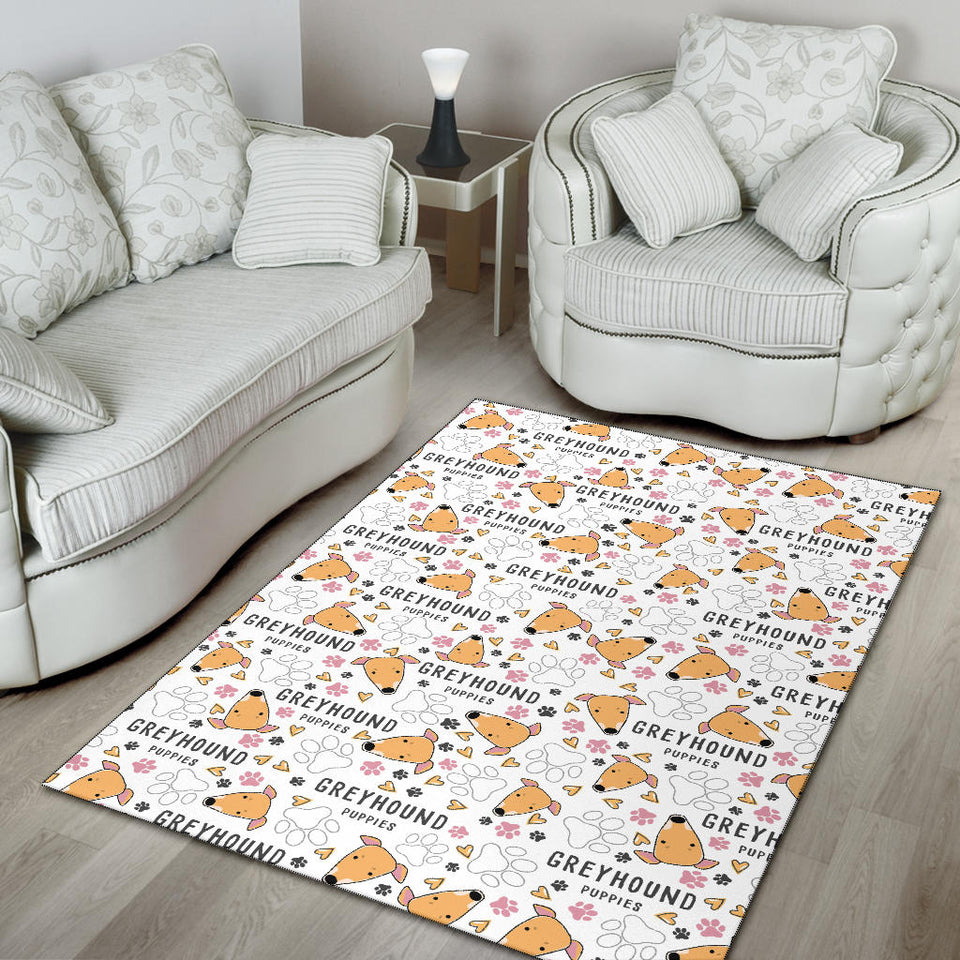 Greyhound Pattern Print Design 03 Area Rug